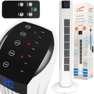 Stĺpový ventilátor LTC WT25, biely